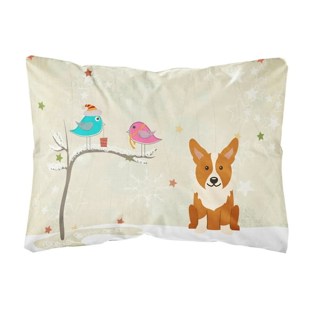 corgi christmas pillow