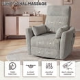 thumbnail image 4 of Homall 360° Swivel Nursery Recliner Power Swivel Rocker Recliner Chair with 2 Pillows Comfy High Back Adult Glider Rocker for Living Room,Corduroy Gray, 4 of 8