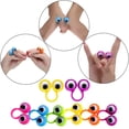 thumbnail image 3 of 72 Pieces Eyes Finger Puppet Eyeballs Ring Toy Googly Eyeball Ring for Kids Party Toy, 6 Colors, 3 of 7