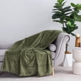 thumbnail image 2 of Mainstays Textured Plush Throw Blanket, Fresh Fern, 50 x 72 in, 2 of 7