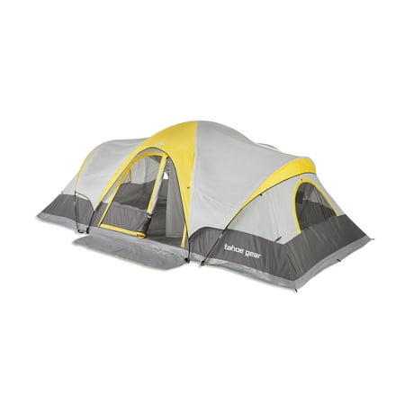 Tahoe Gear Manitoba 14-Person Family Outdoor Camping Tent with Rainfly, Orange