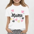 thumbnail image 2 of Jinhomg Toddler Mothers Day Shirt Cute Letter and Heart Graphic Tees Lightweight Comfy Short Sleeve Crew Neck T-Shirrs Kid Boys Girls Holiday Tops White 9-10Years, 2 of 5
