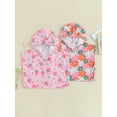 thumbnail image 7 of JYYYBF Baby Girls Swimsuit Cover up Summer Floral Print Hoodie Beach Cover up Rash Guards for Toddler Bathing Suit, 7 of 7