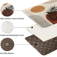 thumbnail image 3 of Boho Mid Century Bathroom Rug Set of 3, Brown Abstract Minimalistic Arch Beige 3 Pieces Bath Mats Set, No Silp Washable Cover Floor Rug Decorations for Kitchen Bathroom Bedroom, 3 of 6