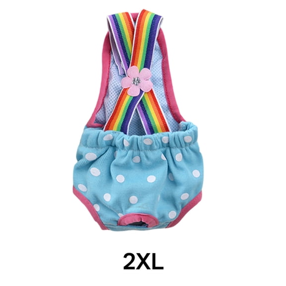 AOMRCOL Female Dog Diapers XXL, Breathable Cotton Pet Panties with Secure Strap, Moisture-Wicking Cat Diapers for Heat & Incontinence