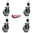 thumbnail image 2 of 5 Inch Semi Steel Wheel Swivel 1-7/8 Inch Expanding Stem Caster Set SCC, 2 of 2