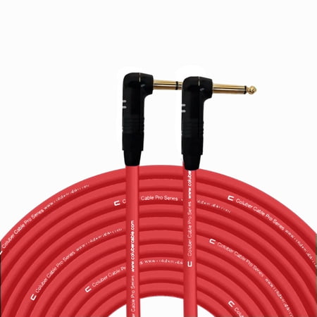 Coluber Cable Right Angle 1/4" TRS - Right Angle 1/4" TS Pro 3-Pin Connector
