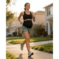 thumbnail image 2 of Pantalones cortos de entrenamiento para maternidad AMPOSH Quick-Dry con bolsillo gris M, 2 of 6