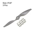 thumbnail image 2 of Hélices RC CW 8x6 Pulgadas 2-Palas para Avión Nylon Gris 3Pcs con Anillos Adaptadores, 2 of 4