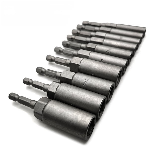 20Pcs 5.5Mm-14Mm Hex Socket Sleeve Boquillas Juego de Destornilladores de Tuercas para Taladros EléCtricos Controladores de Destornillador EléCtrico Manejar Herramientas