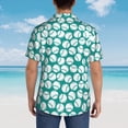 thumbnail image 6 of Balery Green Baseball Print Men's Hawaiian Shirts Short Sleeve Beach Shirt Relaxed Fit Vacation Button Down Shirts-Medium, 6 of 9