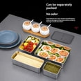 thumbnail image 3 of Stainless Steel Square Plate Food Container Sealing Cover Stainless Steel Multiple Sizes Storage Box for Home Restaurant Picnic, 3 of 7