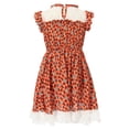 thumbnail image 2 of Richie House Girls' Sweet Print Dress with Lace Bottom RH1857, 2 of 7