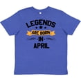 thumbnail image 3 of Inktastic legends are born in april Youth T-Shirt, 3 of 5