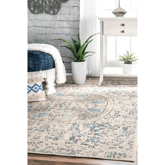 nuLOOM Celina Floral Mandala Area Rug or Runner