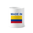 thumbnail image 1 of en colombia país amor titular de cepillo de dientes de cerámica taza de regalo pluma blanco taza 350ml, 1 of 2