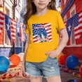 thumbnail image 4 of Odeerbi Toddler Kids Boys Girls 4th of July T-Shirt Short Sleeve American Flag Graphic Tee, 4 of 6
