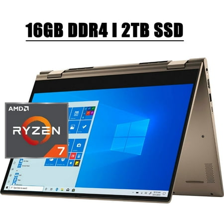 Dell Inspiron 14 7000 2020 Premium 2 in 1 Laptop Computer I 14" FHD IPS Touchscreen Display I AMD 8-Core Ryzen 7 4700U I 16GB DDR4 2TB SSD I Alexa Backlit Fingerprint Win 10 Pro