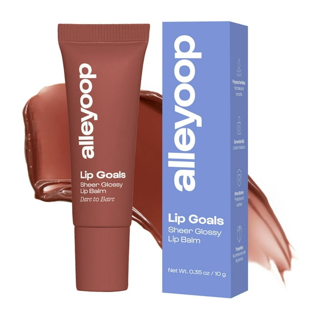 Bálsamo labial ALLEYOOP Lip Goals Glossy Sheer Rosy Brown Vegan