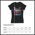 thumbnail image 5 of Tee Hunt Dean Russo Thoughtful Cat T-Shirt Colorful Pet Kitten Eyes Women's T-Shirt Tee, Black, Large, 5 of 5