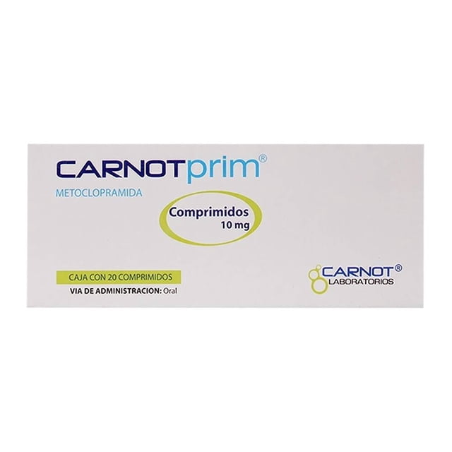 CarnotPrim Metroclopramida 10 mg 20 Comprimidos