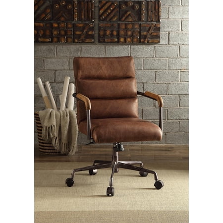 retro brown swivel office chair product