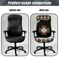 thumbnail image 4 of FKELYI American Tribal Brown Geometric Print Office Chair Cover Removable Computer Chair Slipcover Washable Swivel Rotating Chair Protector for Armchair Furniture Covers, Small, 4 of 6