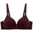 thumbnail image 2 of WCJM Yellow Women's Casual Fashion Large Size Bra Thin Sponge Underwear Lace Bra, 2 of 9