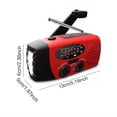thumbnail image 3 of This versatile portable radio features a 2000mAh battery, is powered by a hand crank and solar power, supports USB charging, features FM, AM, WB, NOAA weather radio, and comes with an emergency LED fl, 3 of 8