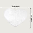 thumbnail image 7 of Unique Bargains Heart Shape Soft Absorbent Bath Rugs White 28" x 36", 7 of 7
