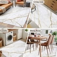 thumbnail image 6 of Grey Gold Marble Area&nbsp;Rug 3x5ft Gold Lines Non-Slip&nbsp;Washable Square&nbsp;Rugs Soft Felt Indoor Floor Mat for Bedroom Kitchen Living Room Bathroom, 6 of 9