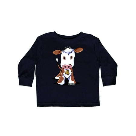 

Inktastic Little Brown Cow Gift Toddler Boy or Toddler Girl Long Sleeve T-Shirt