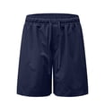 thumbnail image 4 of Lightening Sale! lcziwo Womens Side Split Athletic Shorts Drawstring Elastic Waist Summer Athletic Shorts Lightweight Comfy Gym Running Shorts with Zipper Pockets Navy XL, 4 of 9
