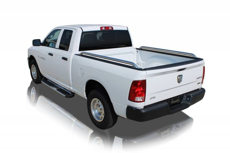 Raptor Series 0205-0243M Short Bed w//Foot Plate - Drill Mount//Stakehole Mount 41 Universal SS Bed Rail