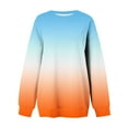 thumbnail image 4 of Turilly Women's Round Neck Long Sleeved Top With Slit Hem Sweatshirt, 4 of 4