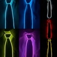 thumbnail image 4 of Corbata Brillante el Wire Neon LED Fiesta de Luces Halloween Navidad DecoracióN Iluminada DJ Bar Club Ropa de Escenario, 4 of 5