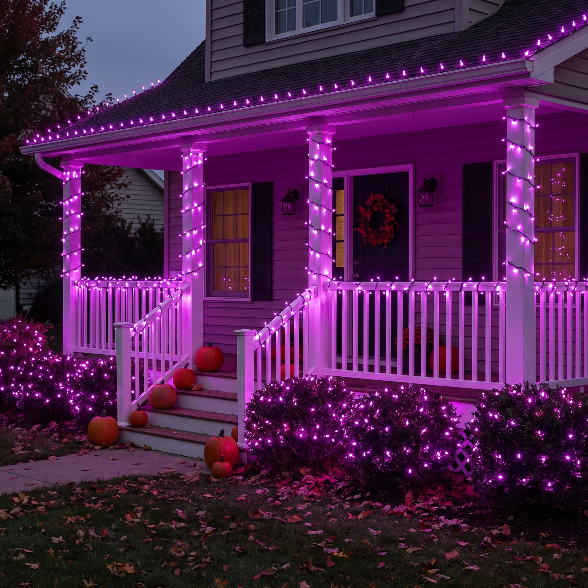 Indoor/Outdoor 100-Count LED Mini String Lights, Purple, 19.5', Halloween by Way To Celebrate