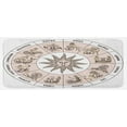 thumbnail image 1 of Astrology Kitchen Mat, Wheel Circle of Zodiac Signs with Sun Seem Image in Center Art Print, Plush Decorative Kitchen Mat with Non Slip Backing, 47" X 19", Pale Grey and White, by Ambesonne, 1 of 1