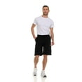 thumbnail image 6 of 12 Pack Mens Fleece Lined Cotton Shorts, 11 Inch Casual Comfy Lounge Shorts, Wholesale Bulk Multipack for Donations, Charities, and Shelters (Black, 3X-Large), 6 of 7
