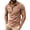 Khaki, variant on Dagugfen Athletic Tops Short Sleeve Stand Neck 1/4 Zip up Fitness Pullover Shirts Outdoor Workout Running Tops