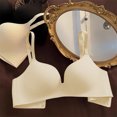 thumbnail image 3 of Byworldtasic Women Seamless Push‑Up Bra Wireless Texture Comfort Bra Adjustable Straps Back Closure Everyday Bralette, 3 of 6