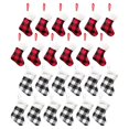thumbnail image 2 of Veeogra Grande Vente, Bas de Noël, Ornements de Noël Rouges, 24 Pcs Chaussettes de Noël Pendentif Sac Cadeau Décoration de Noël Fournitures Noir et Rouge Petites Chaussettes de Noël, Décorations de Noël, 2 of 9
