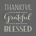 thumbnail image 2 of Thankful Grateful Blessed Vinyl Lettering Wall Decal Sticker  Fall Decor Thanksgiving Decals Crafts - Size: 20"H x 20"L - Color: Ivory, 2 of 5