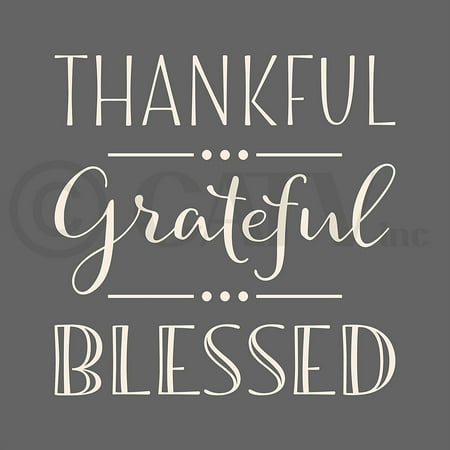 Download Thankful grateful blessed vinyl lettering wall decal (21 ...