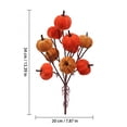 thumbnail image 3 of Artificial Pumpkins Stems Autumn Pumpkins Branches Fake Pumpkin Twig Picks for Thanksgiving Table Centerpieces Seasonal Home Floral Arrangement Vase Filler Decor B, 3 of 6