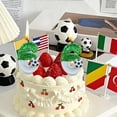 thumbnail image 5 of Partheme Soccer Number Candles 0-9 Glitter Green Football Birthday Candles,Sports Themed Cake Topper for Game Day Birthday Party Celebration.Soccer Mom Gift and Patriotic Sports Party Essential, G, 5 of 6