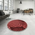 thumbnail image 3 of Ahgly Company Indoor Square Patterned Grapefruit Red Area Rugs, 4' Square, 3 of 6