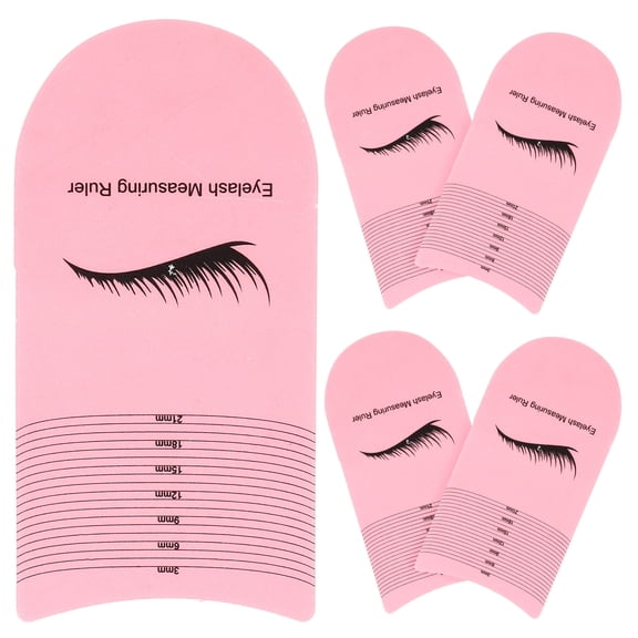 MLINS  5 Pcs Eyelash Measuring Ruler Women Small Portable Travel Pink