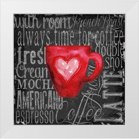 Medley Elizabeth 12x12 White Modern Wood Framed Museum Art Print Titled - Coffee of the Day V