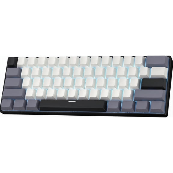 60% Wireless Mechanical Keyboard with Triple Mode Connectivity, PBT Keycaps, Hot Swappable Switches, Tactile Snowfall Switch, Knight Black
